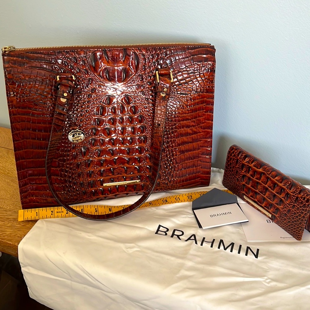 2 Brahmin items:  tote & wallet- NEW